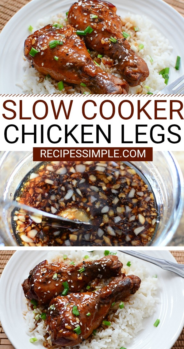 Slow Cooker Honey Garlic Chicken Legs - Recipes Simple