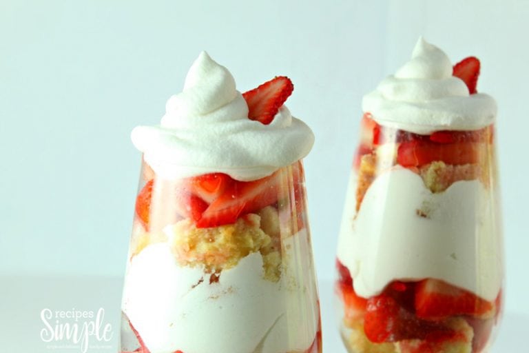 Strawberry Shortcake Parfaits With Homemade Cake - Recipes Simple