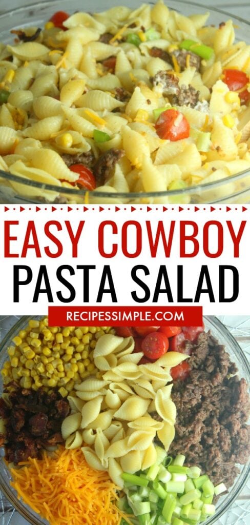 Cowboy Pasta Salad Recipe - Recipes Simple