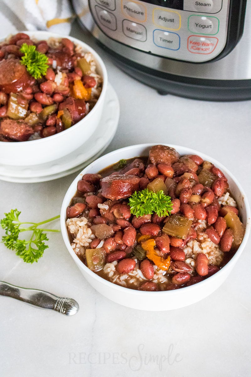 Instant Pot Red Beans and Rice With Sausage - Recipes Simple