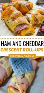Ham And Cheddar Crescent Roll-Ups - Recipes Simple