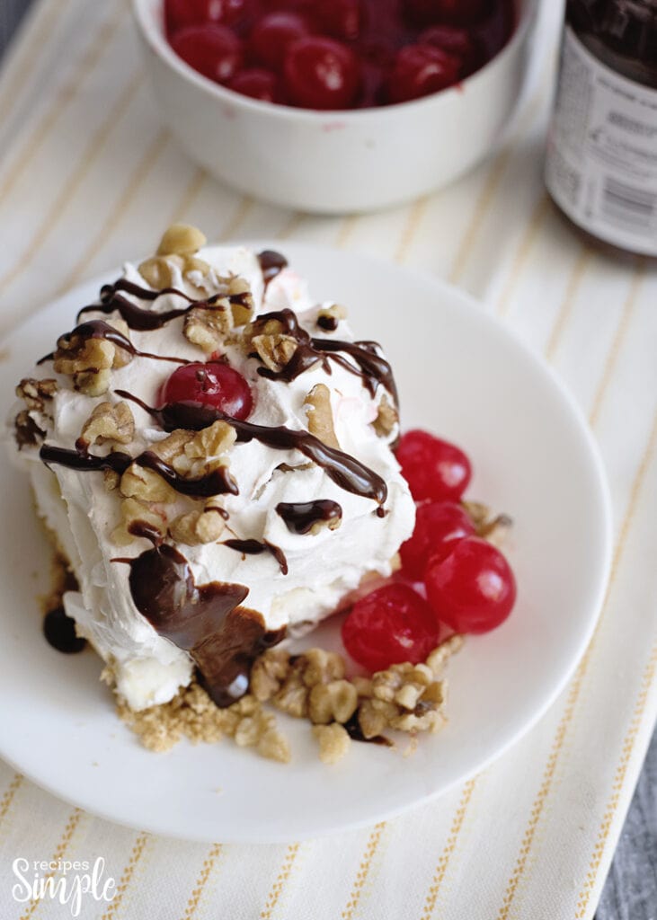 No Bake Banana Split Dessert Recipe Recipes Simple 