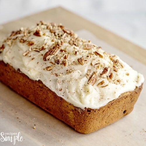 Frosted Carrot Cake Loaf - Recipes Simple