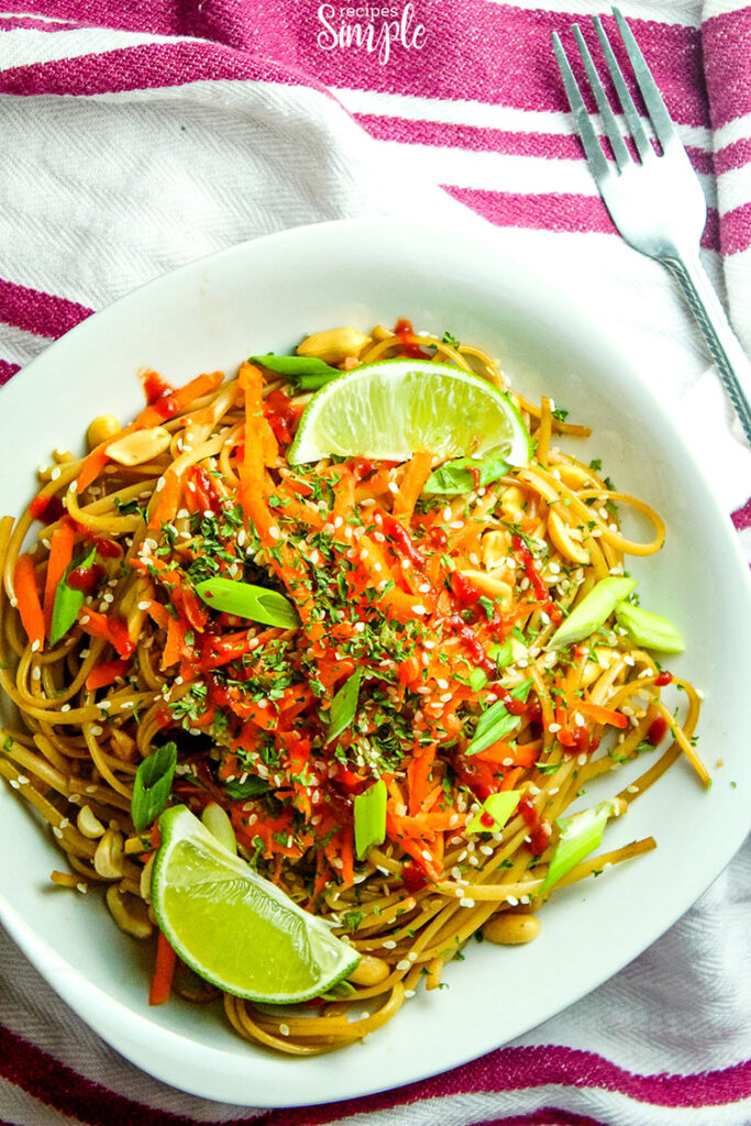 20 Minute Spicy Thai Noodles - Recipes Simple