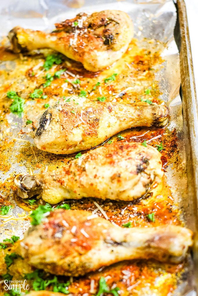 Baked Parmesan Chicken Legs - Recipes Simple