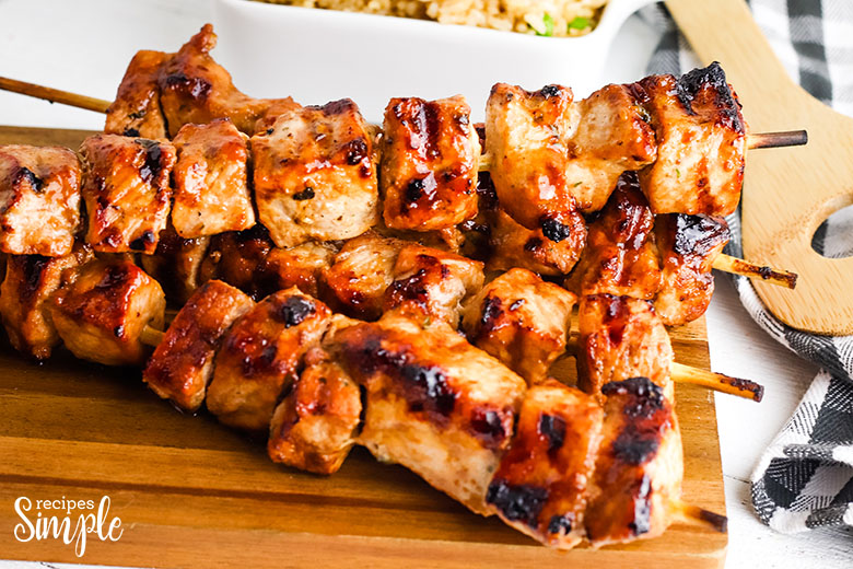 Grilled Pork Skewers with Balsamic Marinade - Kitchen Confidante®
