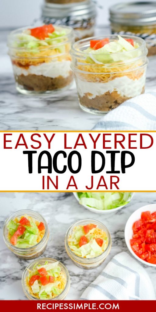 Easy Layered Taco Dip In A Jar - Recipes Simple