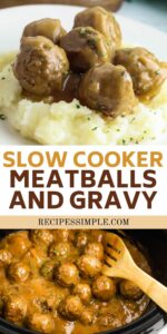 Slow Cooker Meatballs And Gravy - Recipes Simple
