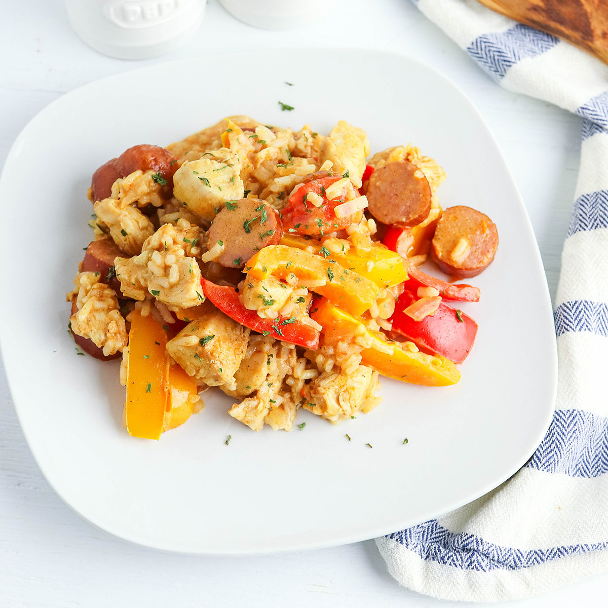 Spicy Cajun Sausage and Chicken Skillet Recipe - The Forked Spoon