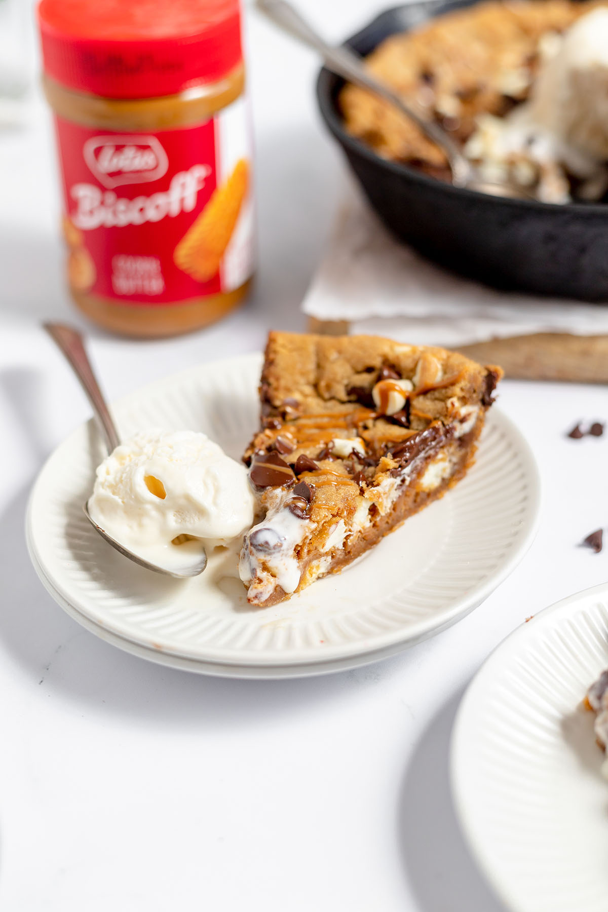 Biscoff Cookie Butter Skillet Cookie - Well Seasoned Studio