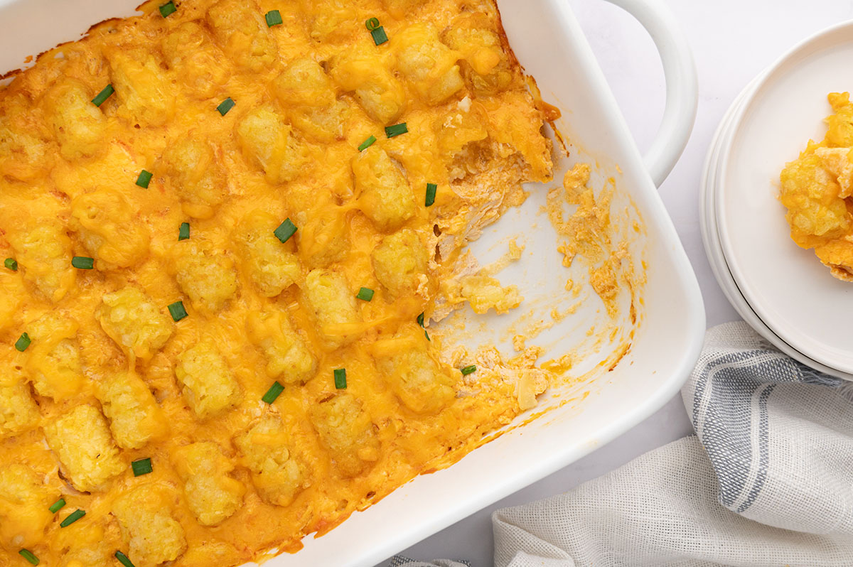 Buffalo Chicken Tater Tot Casserole Recipe: Simple and Satisfying